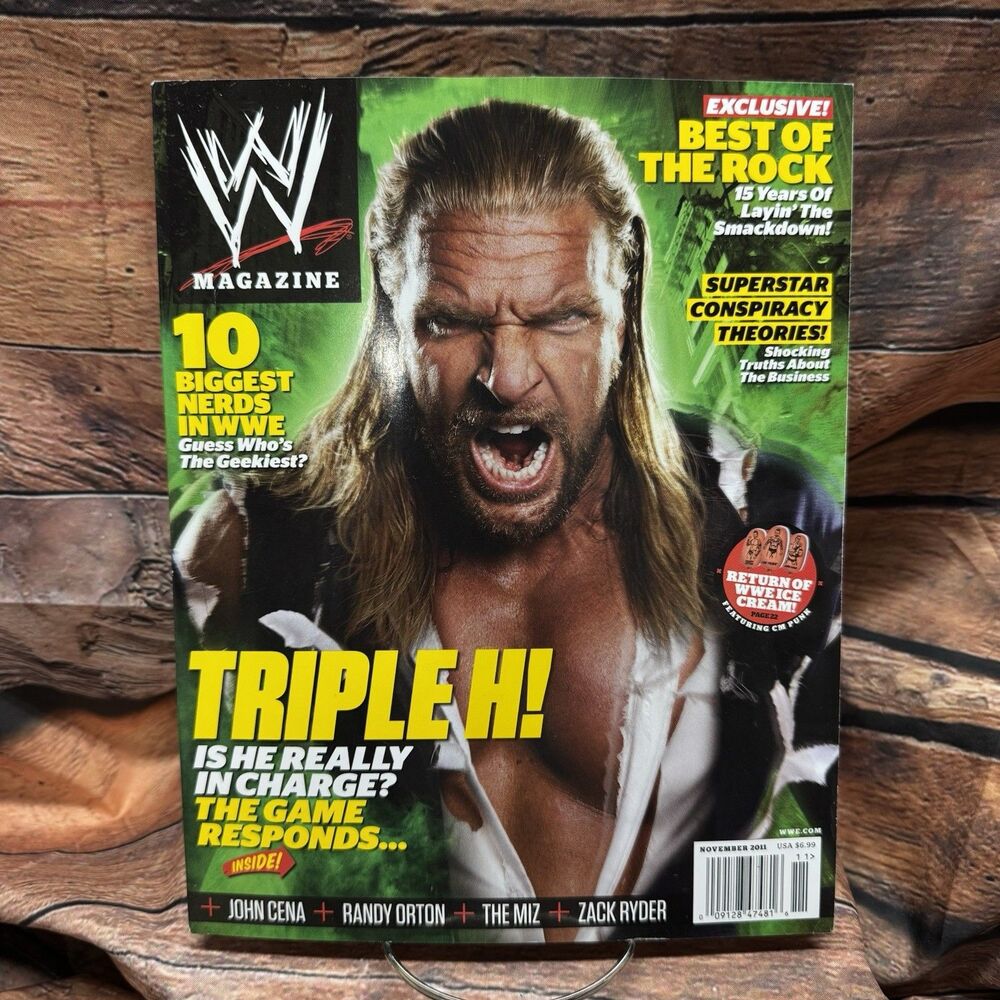 WWE Magazine November 2011 Triple H Cover The Rock John Cena Newsstand Wrestling